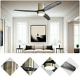 thumbnail image 2 of Sofucor 52" Flush Mount Bronze Ceiling Fans with Light and Remote Controlfor Bedroom,Living Room,Patio,Garage, 2 of 7