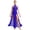 Blue, variant on Women Lyrical Dance Dress Flowy Skirt Leotard Rhinestones Split Maxi Dress Contemporary Dancewear Orange L