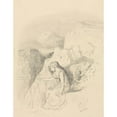 thumbnail image 2 of Odilon Redon 12x14 Black Ornate Wood Framed Double Matted Museum Art Print Titled: Melancholy (C. 1868), 2 of 5