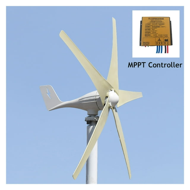 Wind Turbine Generator 600W 48V Horizontal Wind Turbine Power Generator For Home Use With MPPT(boost) Controller ,Easy to Install