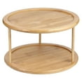 thumbnail image 1 of veasfak 2-Tier Divided Turntable 12inch Bamboo Spice Rack Holder Kitchen Cabinet Counter, 1 of 9