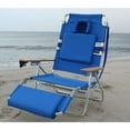 thumbnail image 6 of Ostrich Deluxe Padded 3-N-1 Outdoor Lounge Reclining Beach Chair, Blue (2 Pack), 6 of 7
