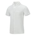 thumbnail image 2 of Camiseta de Botón de Bolsillo de Color Sólido de los Hombres con Cuello Flip, Top Elástico Y Elástico, 2 of 9