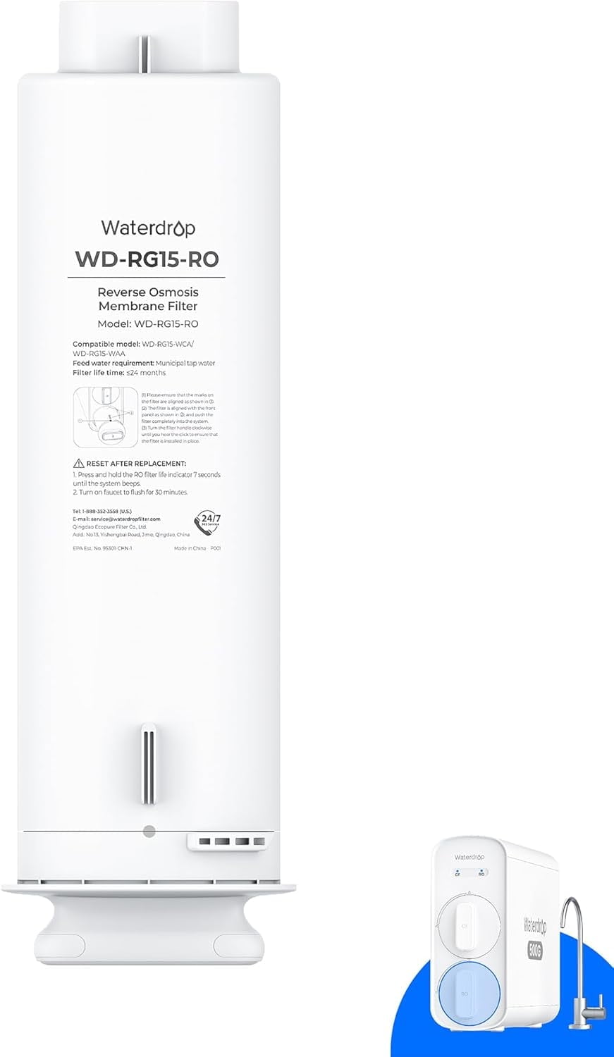 Waterdrop WD-K19RF RO-Ersatzfilter für WD-K19-H Waterdrop WD-K19RF RO-Ersatzfilter für WD-K19-H