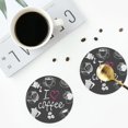 thumbnail image 5 of Balery 4 Pcs I Love Coffeeleather Coasters Set, Drink Table Cup Coasters For Living Room Kitchen Coffee Decor, 5 of 9