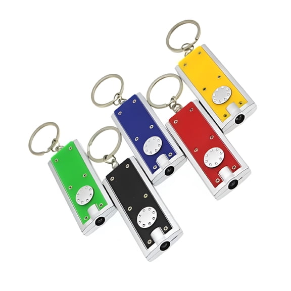 HIBIBUD 6Pcs Flashlight Keychains Unique Key Holder LED Key Ring Key Decoration Small Gift for Men Women Adults (Mixed Color)
