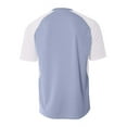 thumbnail image 2 of Adult Performance Contrast 2 Button Baseball Henley T-Shirt, 2 of 3