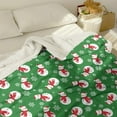 thumbnail image 5 of Christmas Throw Blanket, Holiday Christmas Snowman Fleece Blanket for Bedding Couch and Sofa, Super Soft Warm and Cozy Green Plush Blanket for Winter Home Decor Gifts 40x50 inch, 5 of 6