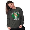 thumbnail image 4 of Smurfette St Paddys Good Luck Charm Women Crewneck Sweatshirt Brisco Brands S, 4 of 6