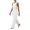 White, variant on QSAWXQZ Womens Wide Leg Cargo Overalls Adjustable Straps Sleeveless Pockets Bib Jumpsuit Casual Pants M
