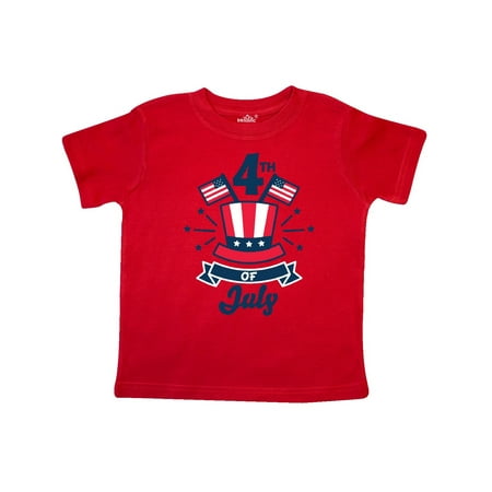 

Inktastic 4th of July with Hat Flags and Stars Gift Toddler Boy or Toddler Girl T-Shirt