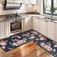 thumbnail image 3 of Kitchen Rugs Sets Of 2,Pioneer Flower Floral Print Pattern Anti Fatigue Kitchen Mat Rugs Non Slip Washable,Decorative Kitchen Floor Mats for Kitchen,Sink,Laundry,17"x47"+17"x47", 3 of 5