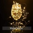 thumbnail image 2 of 10Pcs Mini String Lights 2m Battery Operated 20 Micro LEDs Copper Wire Starry Fairy String Lights for DIY Party Christmas Costume Wedding Table Decorations, Warm White, 2 of 7