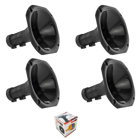 

2 Pair of DS18 Pro PRO-H110 Black Plastic 1.4 Screw On Horn