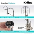 thumbnail image 4 of Kraus KPF-1610SFSCH 18 in. Spot Free Bolden Commercial Kitchen Faucet with Dual Function Pull-Down Sprayhead in All-Brite - Stainless Steel & Chrome Finish, 4 of 11