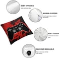 thumbnail image 4 of Acheng Gamer Throw Pillow Covers Set of 2 Soft Gaming Gamepad Pillow Cases Cushion Covers for Living Room Bedroom Grey Red Black Game Room Decor Decorative Throw Pillowcases White, 4 of 6