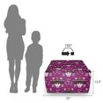 thumbnail image 3 of Cinco de Mayo Rectangle Pouf, Continuous Pattern with Flowers and Sugar Skull Sombrero, Under Desk Foot Stool for Living Room Office Ottoman with Cover, 25", Dark Magenta Multicolor, by Ambesonne, 3 of 4