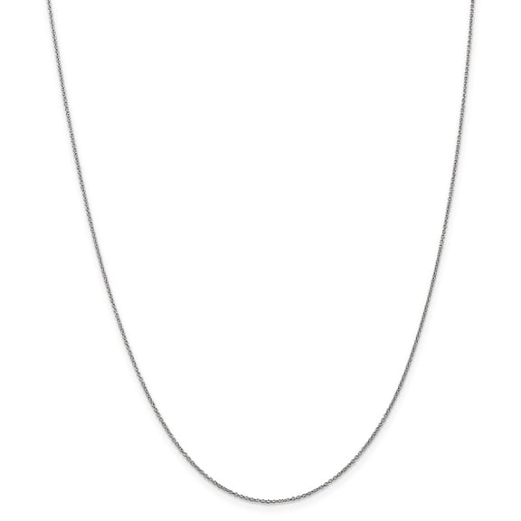 14k White Gold .9 mm Round Cable Chain Necklace - 1.3 Grams - 16 Inch