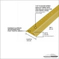 thumbnail image 3 of M-D Building Products 43722 1-3/8 In. X 96 In. Satin Brass Aluminum Carpet Gripper w/ Teeth, 3 of 5
