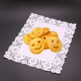 thumbnail image 5 of Tapetes de papel de encaje blanco de 30 x 40 cm, rectangulares, desechables, para bodas, cumpleaños, pasteles, postres y vajilla., 5 of 5