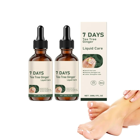 ONLYEOR 2PCS 7days Nail Treatment, Ginger Nail Serum, Ginger Nail Treatment, Nails Repair Cuticles Oil, Ginger Cuticle Care Oil for Nails Strengthener, Promote Nail Healthy Grow 30ml