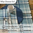 thumbnail image 5 of Split P Driftwood Plaid Chindi Table Runner 15" X 72", 5 of 5