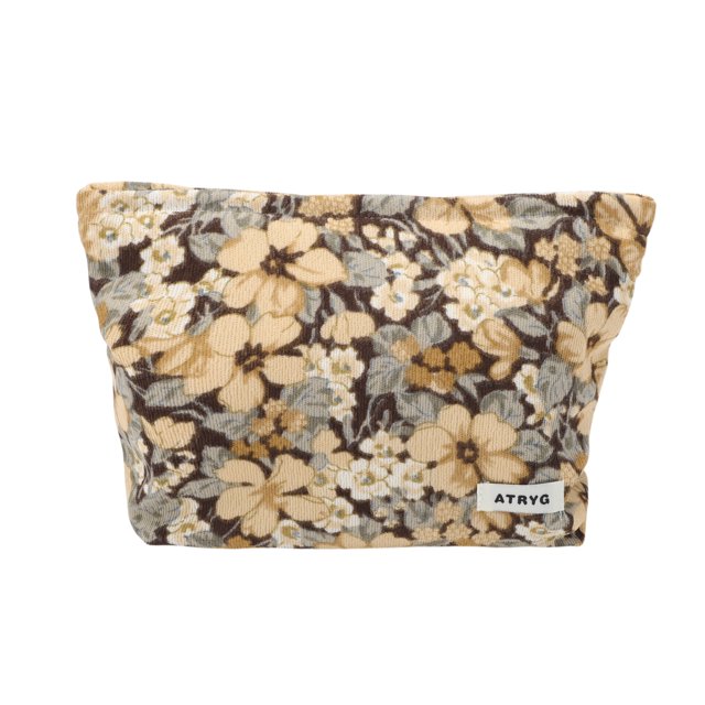 Ofertas Únicas 1 Pc Bolsa de Maquillaje Vintage de Terciopelo para Vacaciones y Viajes de Negocios Color Amarillo