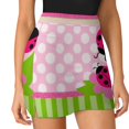 thumbnail image 3 of Pink Polka Dot Ladybug Pattern Women's Shorts Non-Slip Single Pocket A-line Trouser Skirt Summer Shorts Casual Shorts for Women, 3 of 7