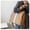 Khaki, variant on Korean Edition Simple Canvas Handbag Fashionable Spliced Color Contrast ShoulderBag Large Capacity Casual Commuting CrossbodyBag