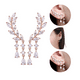 thumbnail image 2 of Aretes Mujer Trepador Hojas Con Zirconia Lab.G Rosa, 2 of 3