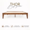 thumbnail image 6 of allforwood Thor Solid Wood Bed Frame, Queen Size, Japanese Joinery Bed Frame, Wood Slat Support, No Box Spring Needed, Easy Assembly, Minimalist & Modern Style (Walnut Finish, Queen), 6 of 6