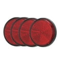 thumbnail image 3 of 4pcs 2in Bicycle Round Warning Reflectors, ABS Red Bicycle Warning Reflector For Semi Trucks Trailers Boats Horse Trailers Scooter Motorcycle Accessory, 3 of 8