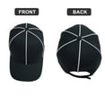 thumbnail image 2 of Toptie Sporting Goods Official Referee Hat Black with White Stripe, Adjustable Black Ball Cap-Black White Striped, 2 of 9