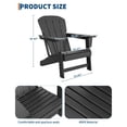thumbnail image 2 of Danolapsi Modern HDPE Plastic Adirondack Chair - Oversize 380LB Poly Lumber Weather Resistant Firepit Chair - Outdoor Patio Chairs with Wooden Textured,Easy Assembly,for Garden,Backyard,Lawn,Deck, 2 of 7