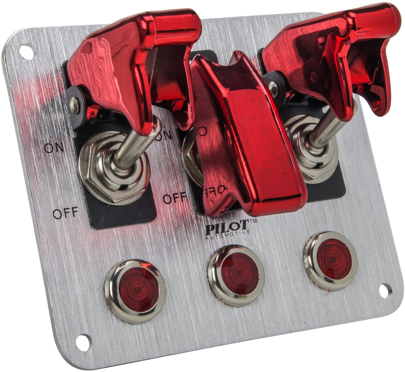 Pilot Automotive PLSW53R Performance 3 Row Red Anodized Safety Cover