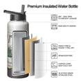 thumbnail image 2 of Hydration Solution Pro 40oz Farmhouse Themed Water Bottle Triple Walled Insulated Stainless Steel With Straw, 2 of 6