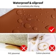 thumbnail image 4 of Faux Leather Placemats and Coasters Set, Round Leather for Dinner Table Mats Heat Resistant Washable Insulation Coffee Mats Kitchen Place Mats (2 Placemats+2 Coasters), 4 of 7