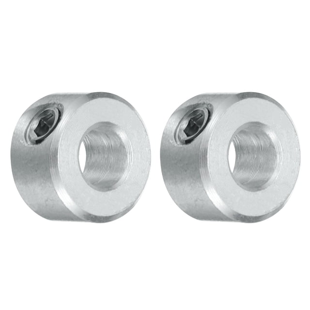 2 Packs Set Screw Collars 3/16" Bore, Aluminum Shaft Collars, 7/16" OD and 1/4" Thickness, Set Screw Clamp Collar