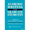 thumbnail image 1 of Pre-Owned Academic Writing for Graduate Students: Essential Tasks and Skills (Paperback) 0472082639 9780472082636, 1 of 1