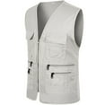 thumbnail image 1 of MenMulti-pocketUtilityCargoCombatVestFishingWaistcoatHikingJacketGiletCoat, 1 of 2
