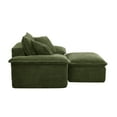 thumbnail image 6 of DEALTOPS Modular Cloud Sofa Chair with Ottoman, Corduroy Oversized Deep Seat Couch for Living Room, No Assembly, Green, 6 of 9