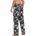 thumbnail image 5 of Top-kevin Gothic Skulls Print Men's Pajama Pants Cartoon Dinosaur Pjs Bottoms with Pockets Sleep Lounge Pants for Men, 5 of 13