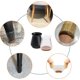 thumbnail image 5 of Protector de patas de silla Dinheiro, 16 piezas de tapa de silla de silicona gruesa con almohadillas de fieltro, deslizador de silla, protector de patas de silla redondo/cuadrado para patas de silla, 5 of 5