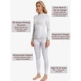 thumbnail image 3 of ANFERRY Womens Ski Thermal Underwear Set Sweat Wicking Long John Crew Neck Zip Up Base Layers Seamless Outfit Sets for Cold Weather, 3 of 7