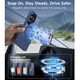 thumbnail image 5 of Samsung Galaxy S26 Ultra Case with Ring Kickstand - MagSafe Compatible, Translucent Matte Slim Shockproof Cover, Military Grade Drop Protection - Blue, 5 of 8