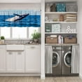 thumbnail image 3 of LALILO Kitchen Curtain Valance Whale Sydney Sydney Australia Rod Pocket Window Curtain 52"x 18" Set of 2, 3 of 7