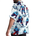 thumbnail image 3 of Ice Hockey Men's Short Sleeve Casual Printed Button Down Beach Shirt - Summer Hawaiian Top, 3 of 6