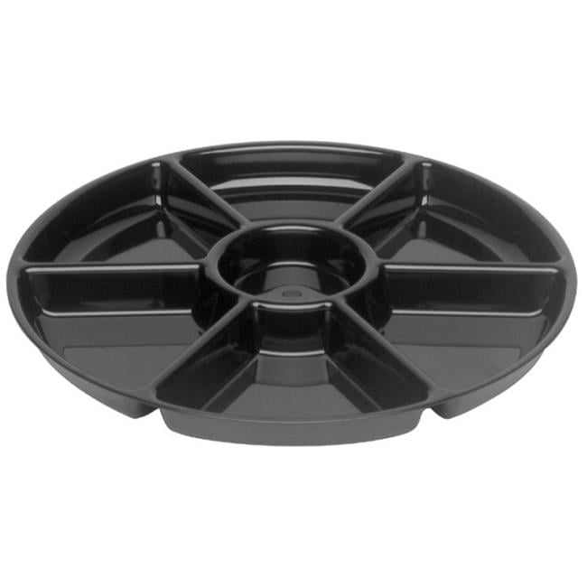 CPC 16LAZ 16 in. Black Round Disposable Hard Plastic Tray