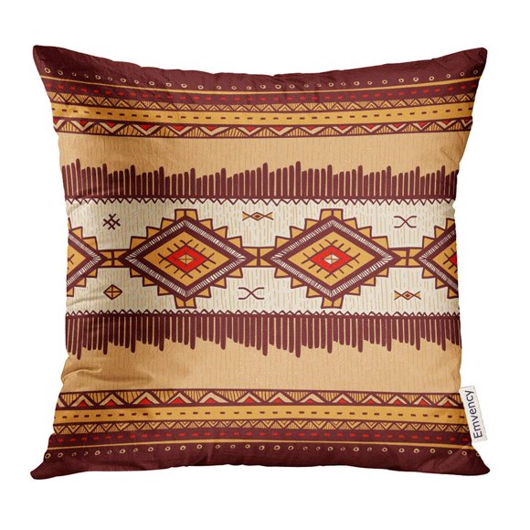 BSDHOME Colorful Native Abstract Ethno Pattern Tribal Others Vintage Geometric Pillow Case 20x20 Inches Pillowcase