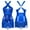 Royal Blue, variant on YONGHS Women's Latin Dance Dress Crisscross Sequins Tassel Halter Bodysuit Salsa Cha-Cha Rumba Costume Royal Blue XXL
